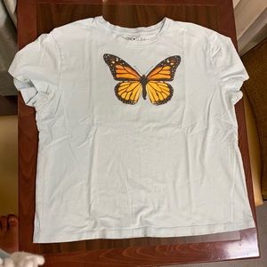 White blue And orange T-shirt